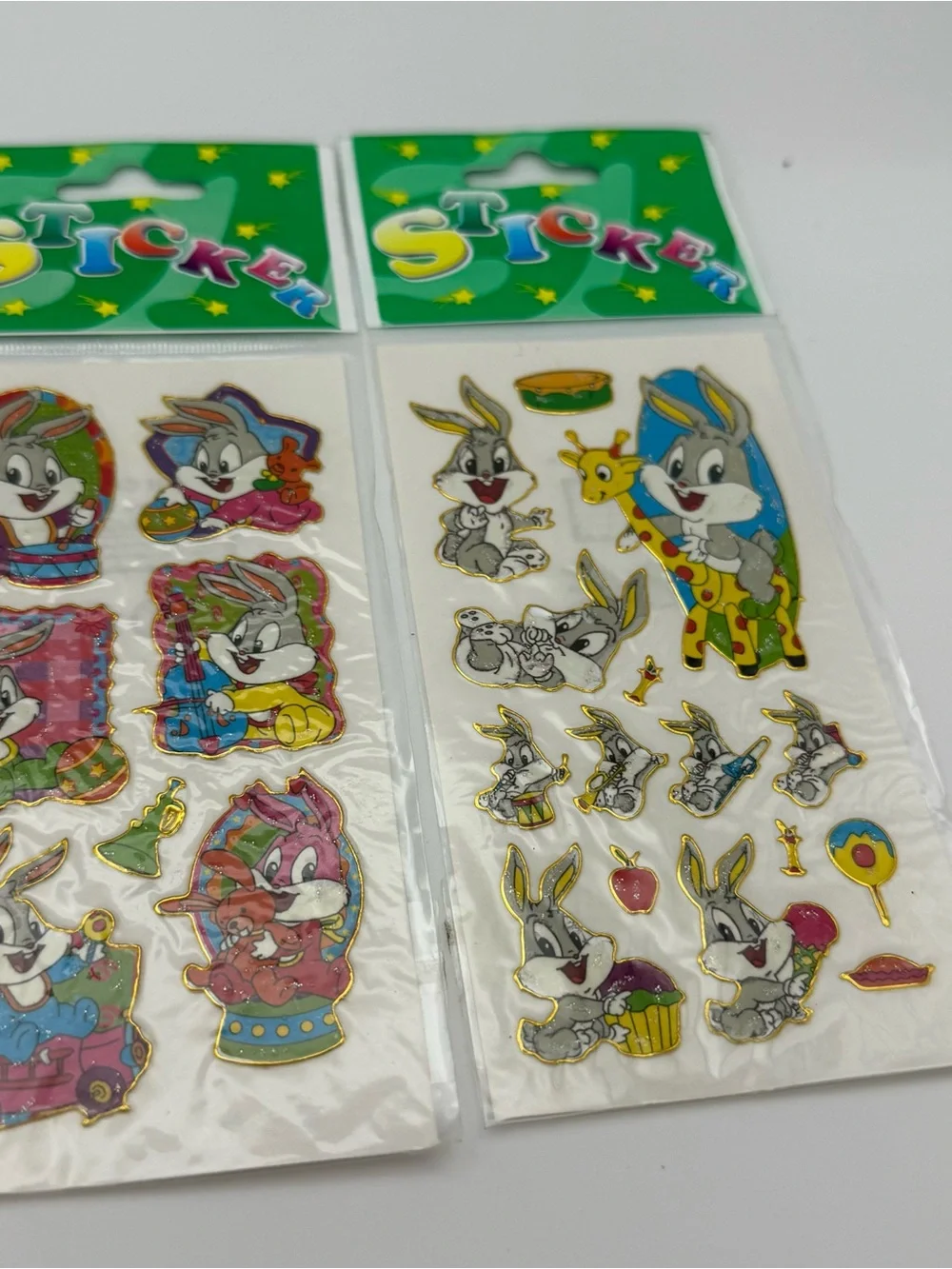 Vintage Cute Disney Bunny Sticker Sheets - Multicolor